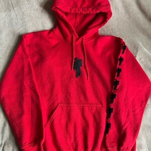 Billie Eilish Official Hit Me Hard & Soft Tour Women's Small Red Pullover Hoodie